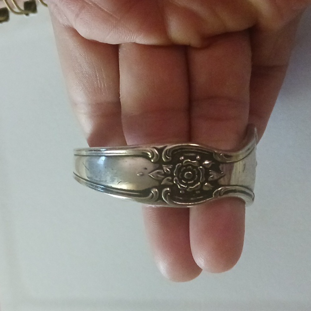 Vintage handcrafted silverware Jewelry Bracelet size 6